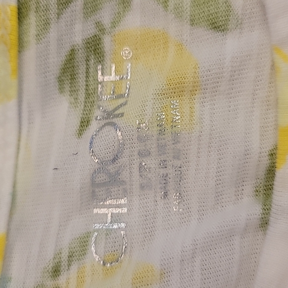 Cherokee Yellow/White Lemon Print Tank Top, Girls Small, Great Condition! - Picture 3 of 6